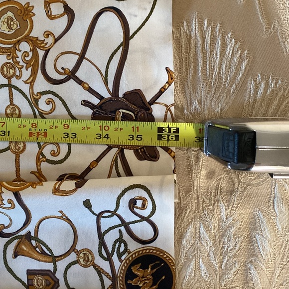 Alexander Campbell 2 pieces Brown & Gold Equestrian Hunt Print Blouse & Skirt 12 - Picture 14 of 16